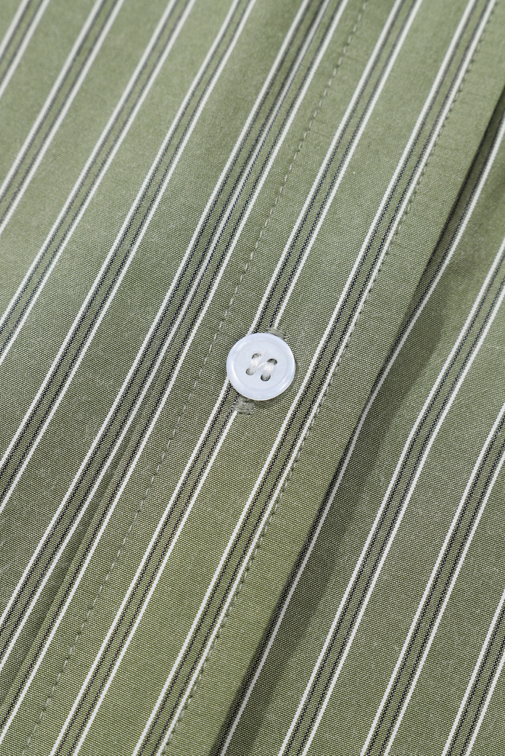 Green Stripe Button Up Oversized Casual Shirt Blouses 9efef7a9a47a92fd