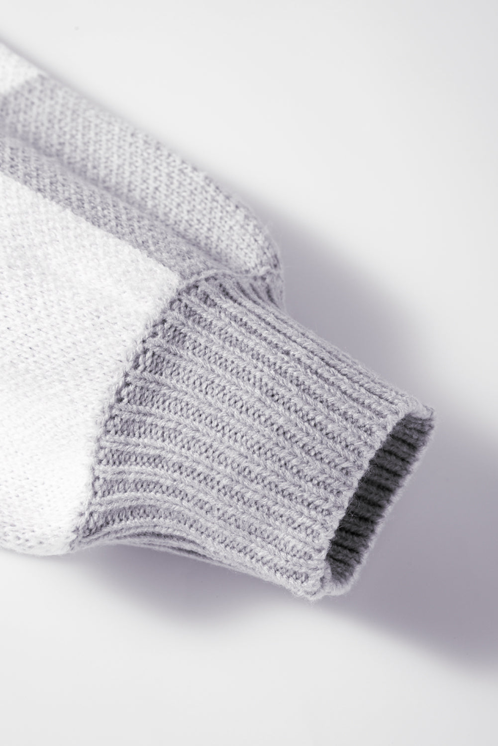 Green Checkered Bishop Sleeve Pullover Sweater Sweaters a62fa4fd0a9a6844