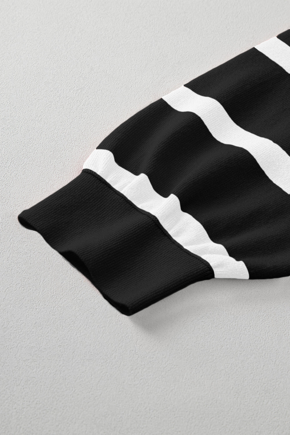 Blue Stripe Exposed Seam Patchwork Loose Sweater Sweaters a689024b6456486f