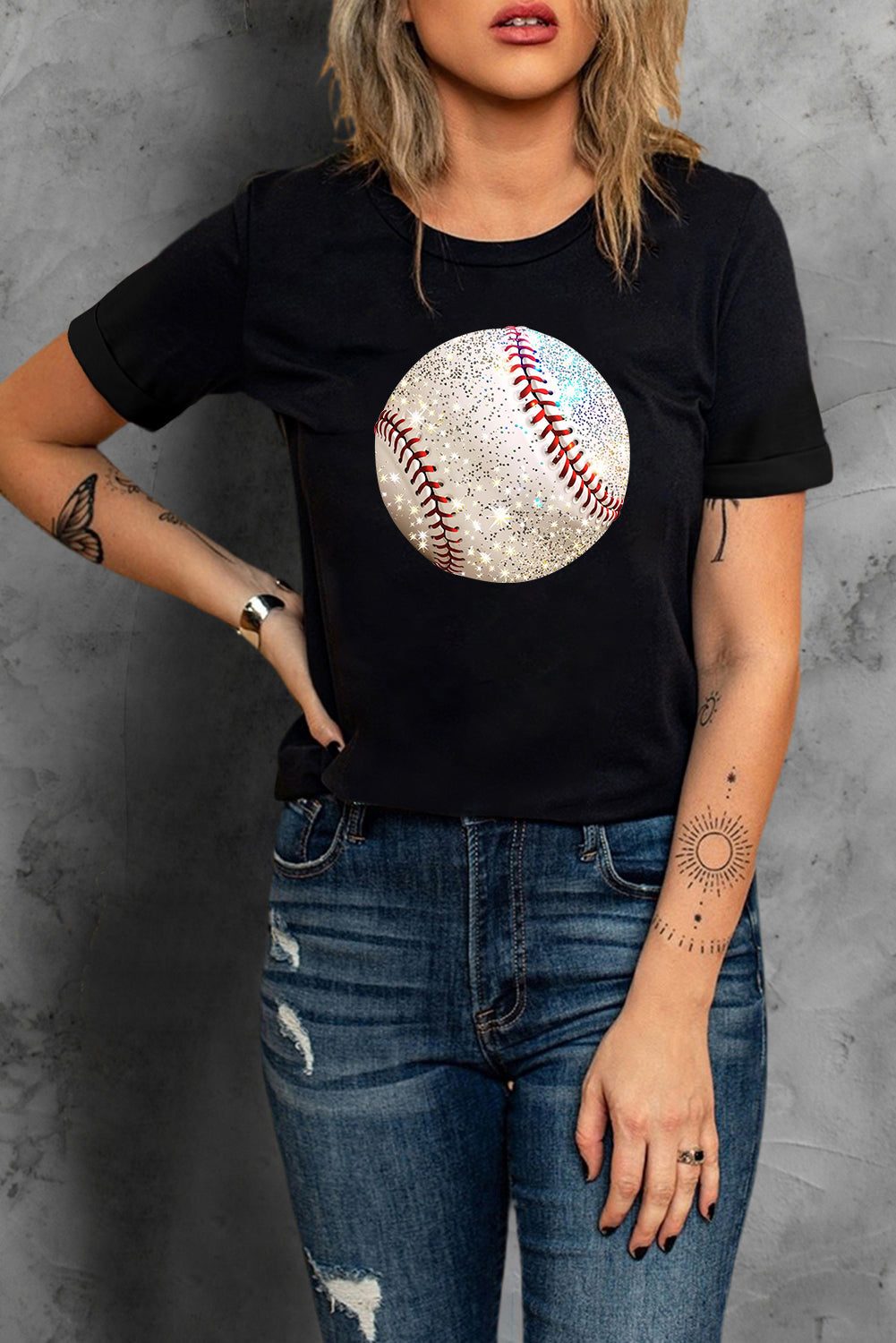 Black Heat Transfer Baseball Heat Transfer Printing Cotton Blend T Shirt Graphic Tees a76735cf9e1a2c47
