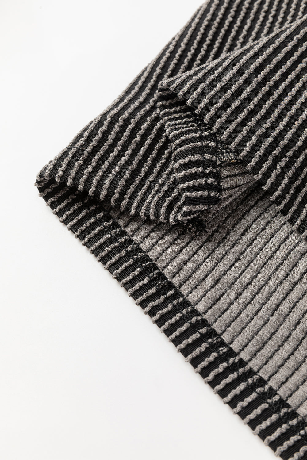 Carbon Grey Corded Long Sleeve Top and High Waist Shorts Set Two Piece Shorts Sets aa26fa2d5c3b2c5b