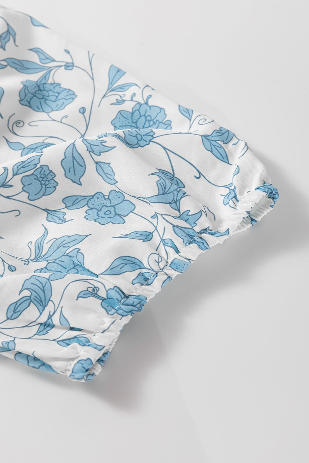 Sky Blue Leopard Bow Front Puff Sleeve Mini Dress Short Dresses aba6257a939617ed