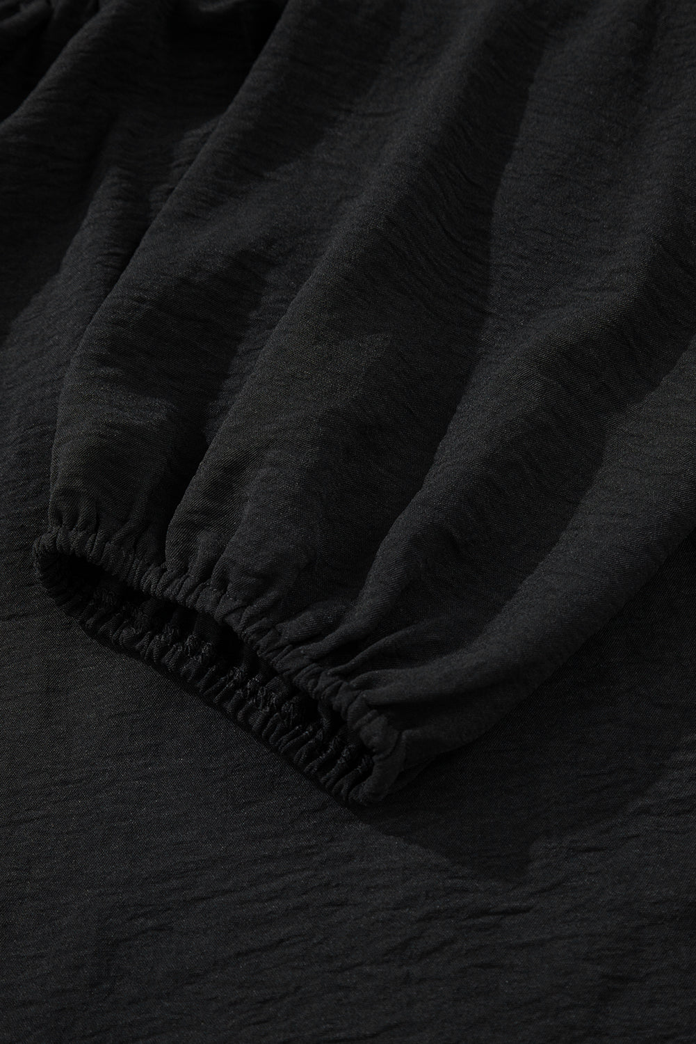 Black Bow Tie Neck 3/4 Sleeve Casual Blouse Blouses b156919fd8afdcc3