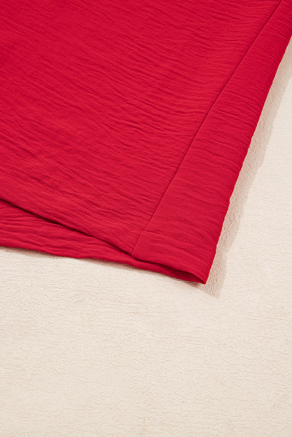 Fiery Red Plus Size Shirred Cuff Dolman Oversized Tunic Blouse Plus Size Tops b174ee72c958a418