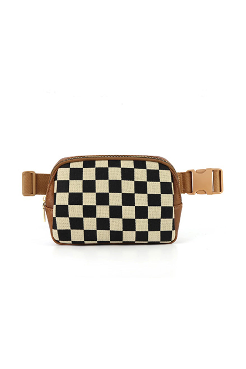 Black Faux Leather Checkered Patchwork Crossbody Bag Crossbody Bags b344fd2c654684d8