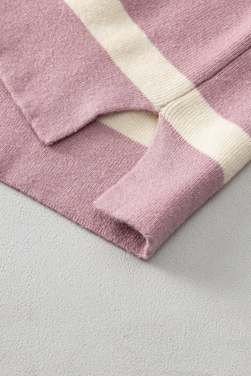 Blue Stripe Exposed Seam Patchwork Loose Sweater Sweaters b3e078488ca09935