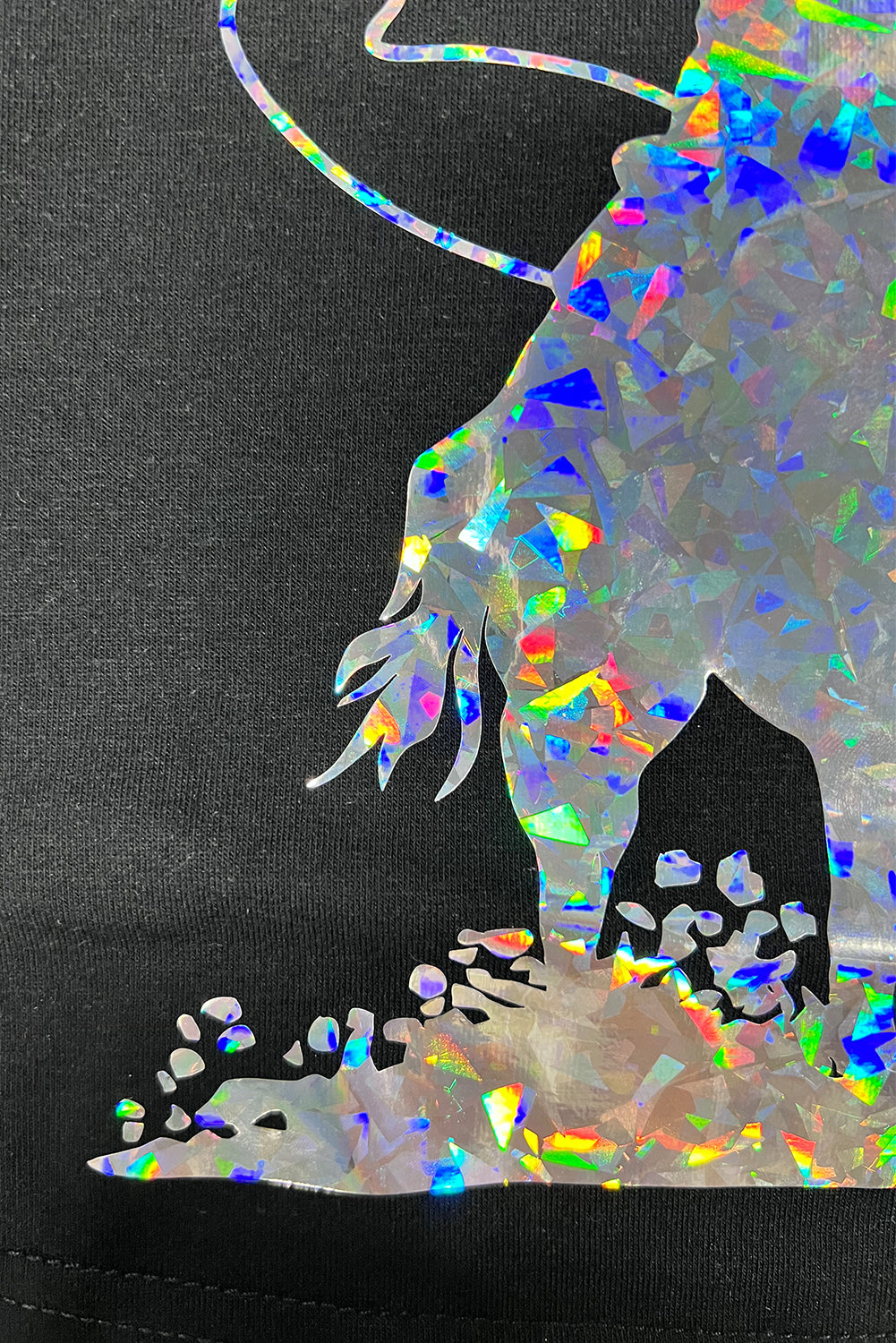 Black Western Cowboy Transfer Vinyl Process Graphic Crewneck Tee Graphic Tees bd24b739f080806e