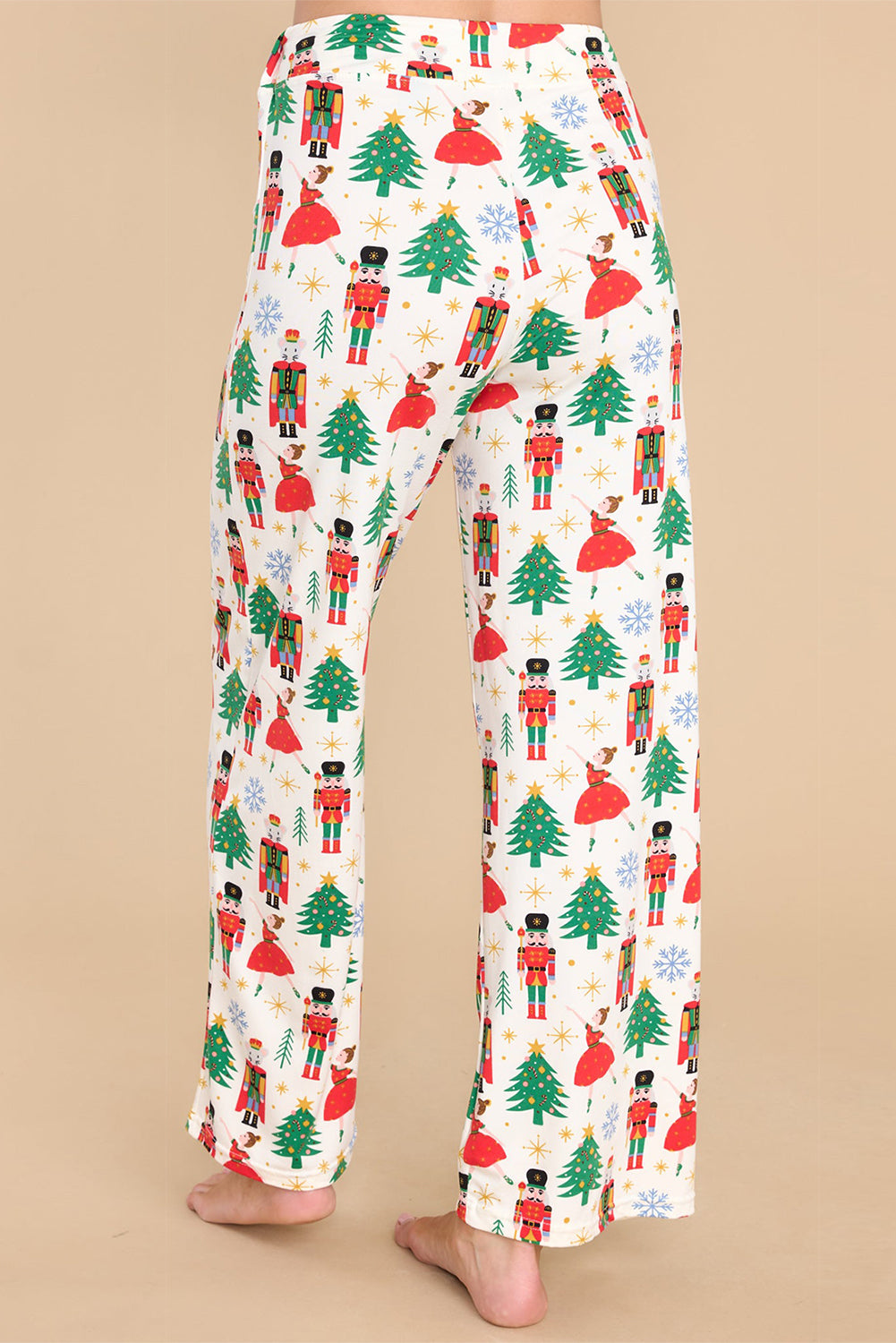 White Christmas Tree Nutcracker Shirt & Pants Pajama Set Loungewear Set c0324051f8335f26
