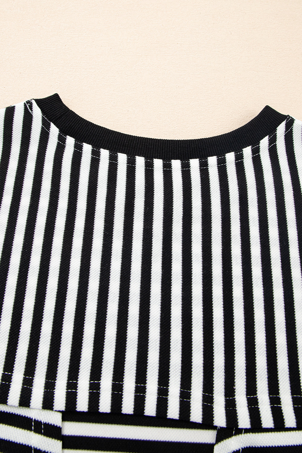 Black Stripe Bowknot Backless T-Shirt T Shirts c82f5e513beb4520