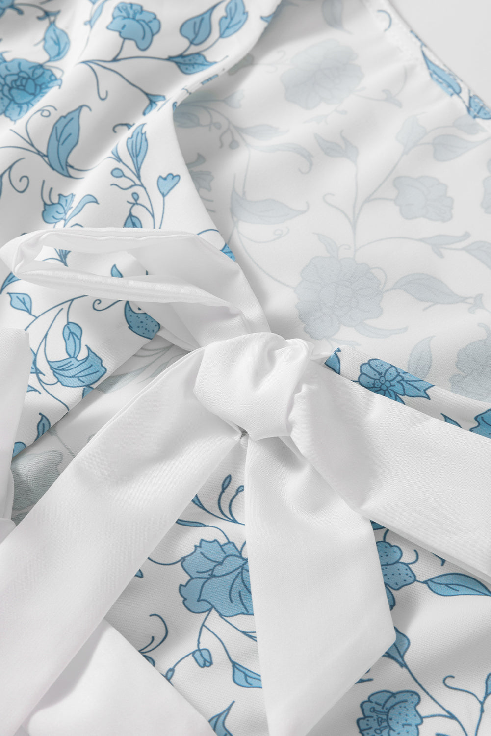 Sky Blue Leopard Bow Front Puff Sleeve Mini Dress Short Dresses cca142a036d63427