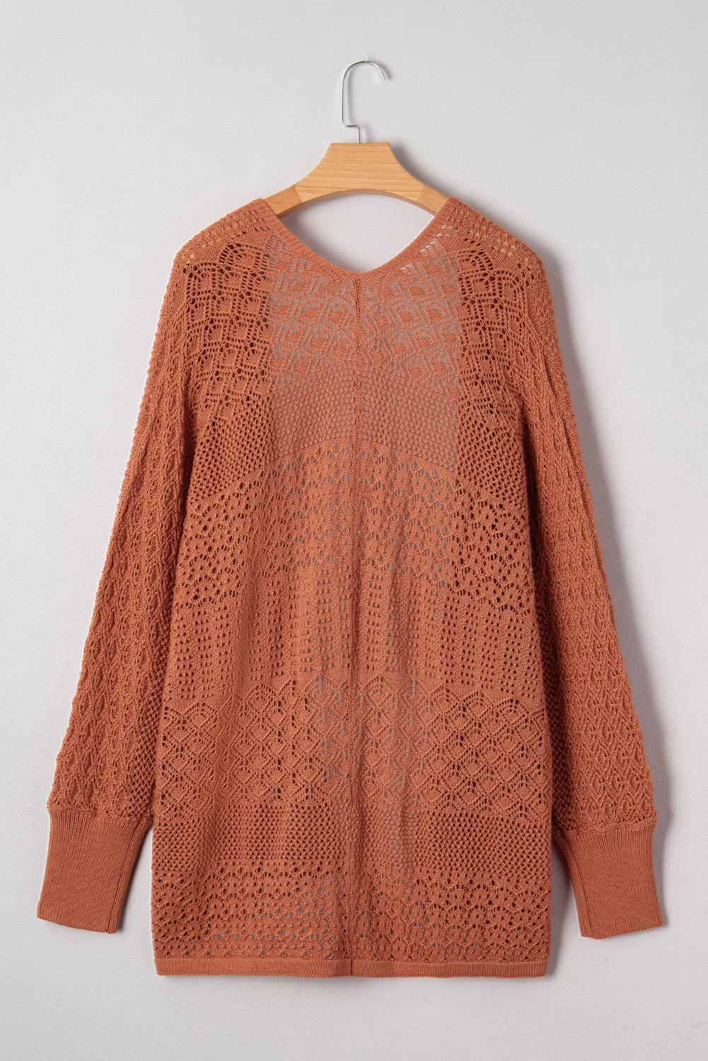Redwood Burl Mixed Pattern Knitted Open Front Plus Size Cardigan Plus Size Sweaters&Cardigans cd0e596d75e648b7