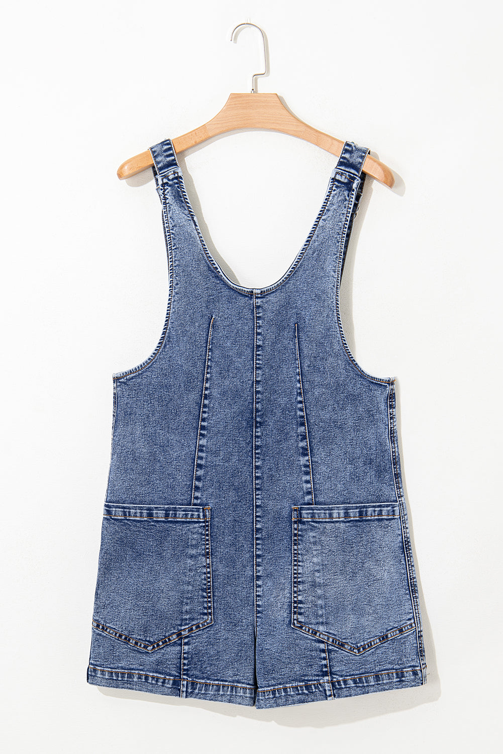 Dusk Blue Sleeveless U Neck Pocket Denim Romper Rompers cfcb9e797f257ef2