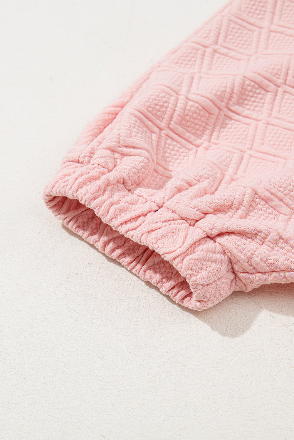 Light Pink Puff Sleeve Zipper Pop of Color Neckline Blouse Blouses d7bec7b908455b98