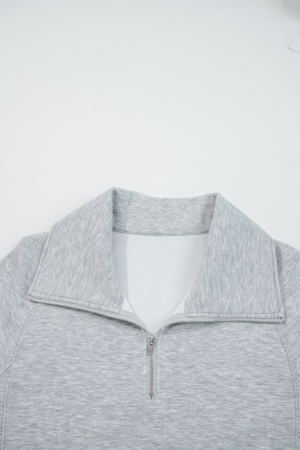 Black Zip Collar Long Sleeve Top Drawstring Pants Set Two Piece Pants Sets e1c62a4271dc05a7