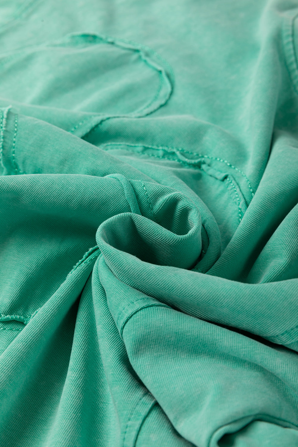 Sky Blue Mineral Wash Flower Patchwork Mini T Shirt Dress Short Dresses eb9fc338d45dff58