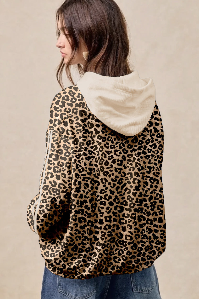 Smoke Gray Waffle Pocket Leopard Hoodie Sweatshirts & Hoodies ed8db51577954f02