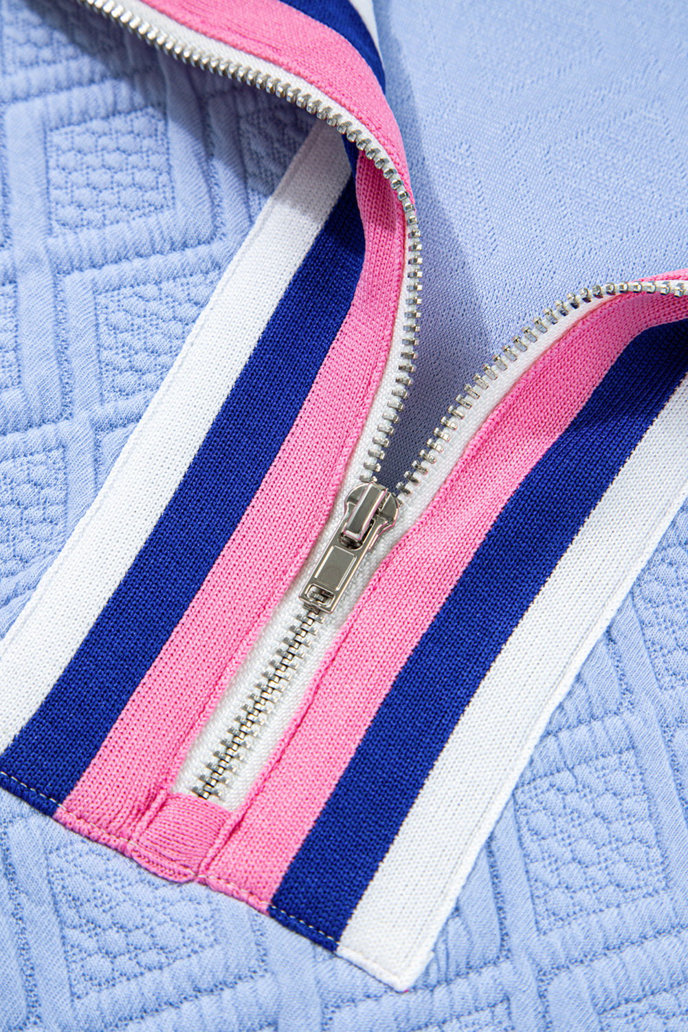 Beau Blue Striped Pop of Color Collared Checkered Textured Plus Size Dress Plus Size Dresses f2e29d01735fdc49