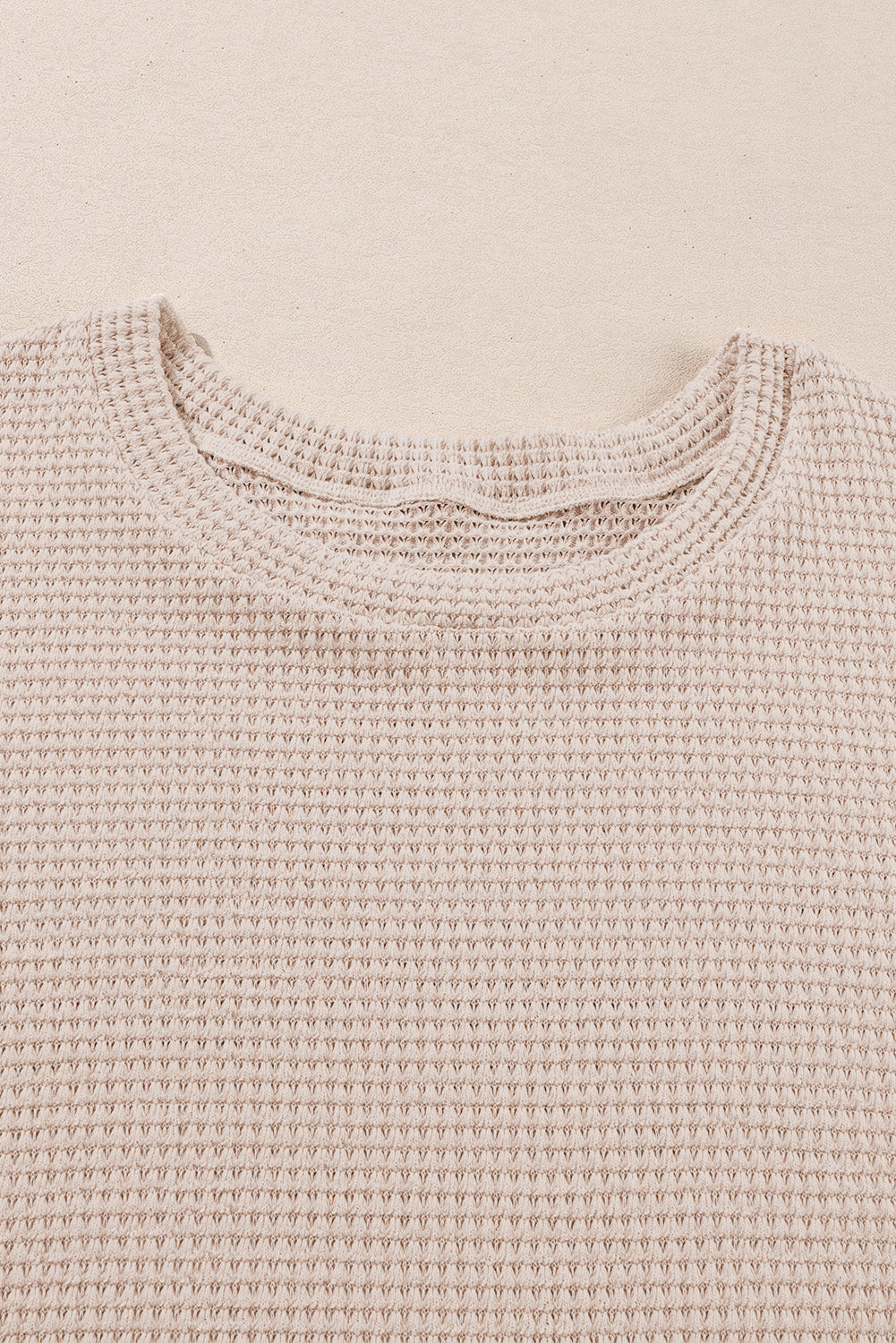 Beige Faux Two Piece Knit Patchwork Floral Plus Size Top Plus Size Tops f53d129b74fb083e