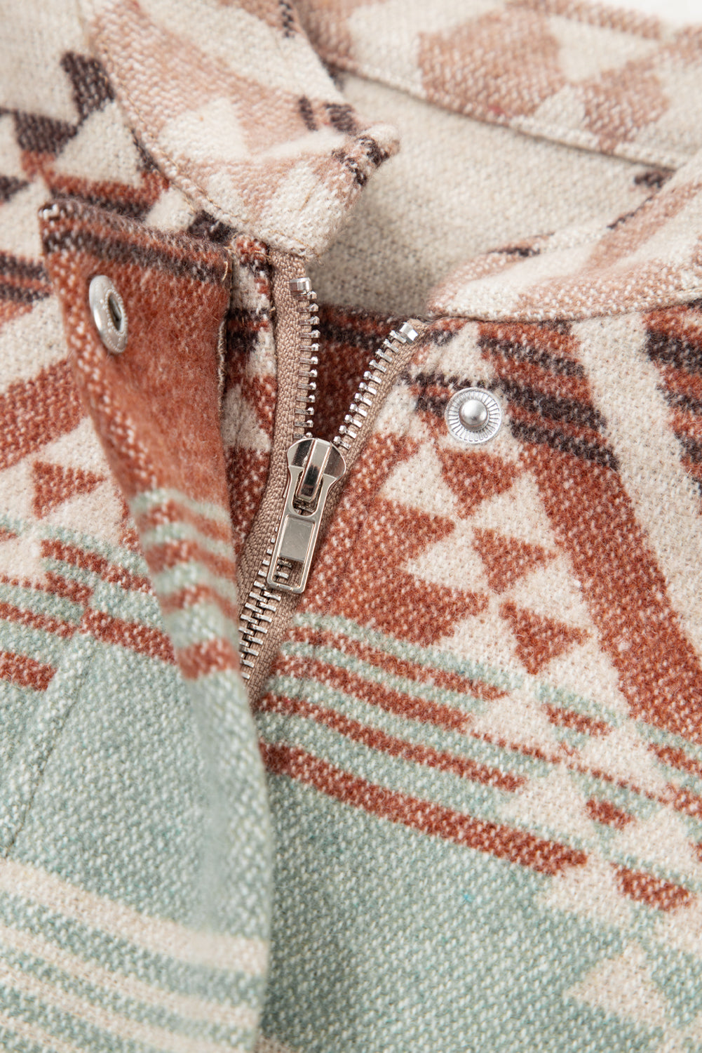 Light French Beige Geometric Quilted Patchwork Vintage Jacket Jackets f5a7c0be58db7472