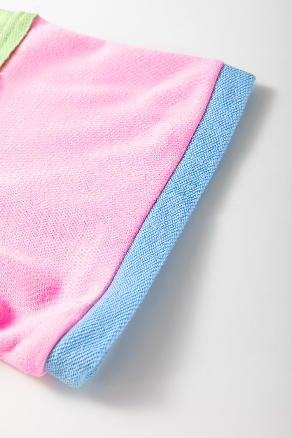 Light Blue Color Block Side Slit Plus Size T Shirt Plus Size Tops f9d4d8f076cb1327