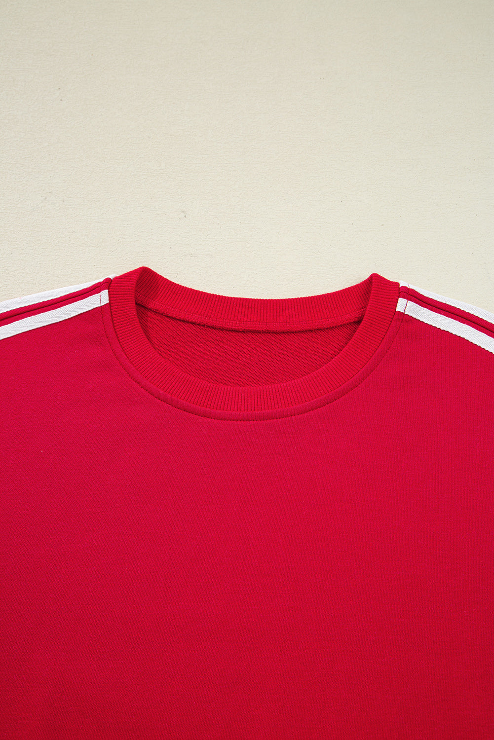 Dirty Blue Varsity Striped Detail Cropped Pullover Wide Leg Pants 2pcs Outfit Two Piece Pants Sets fba0250227f3c6e9