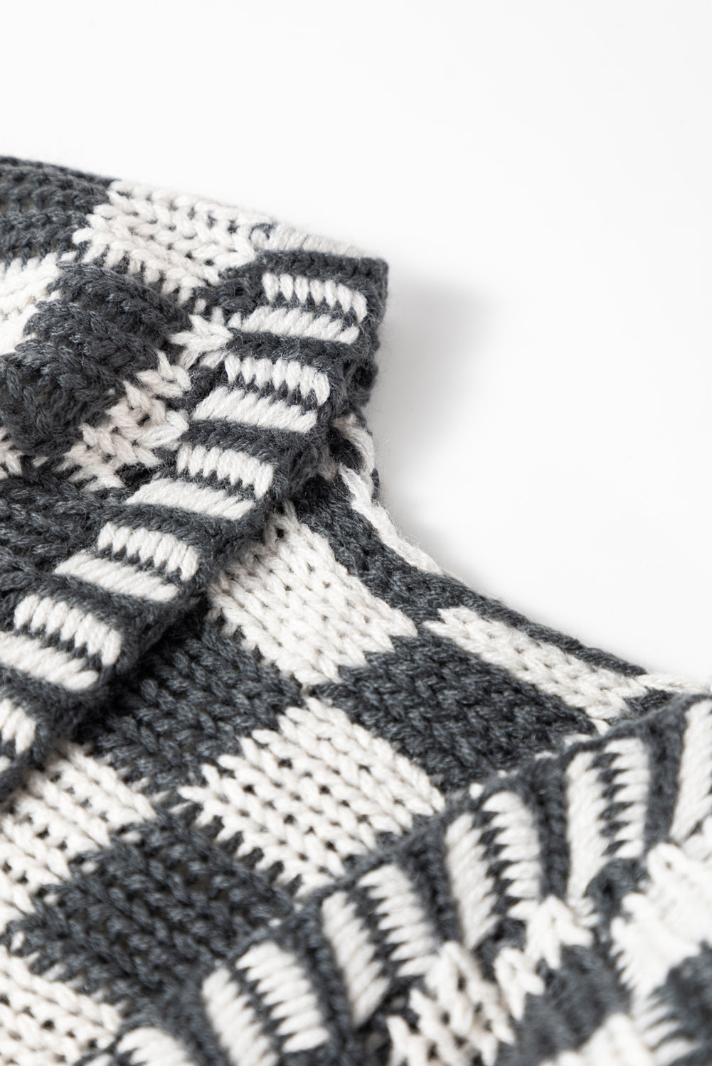 Orchid Petal Colorblock Checked Open Front Knitted Cardigan Cardigans fd853c83c2b8ed61