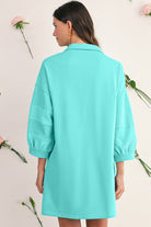 Moonlight Jade Bow Front Patchwork Bracelet Sleeve Mini Dress Short Dresses 0007bf80eff84e7c