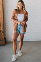 Jet Stream Mix Pattern Hollow Knit Open Front Cardigan Cardigans 027243cf088a9f5a