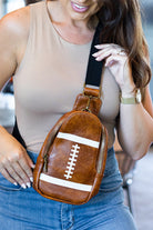 Brown PU Leather Football Mini Crossbody Bag Crossbody Bags 028b1a81f7d17321