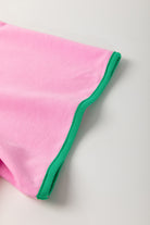 Bonbon Plus Size Contrast Trim T Shirt and Skort Two Piece Set Plus Size Matching Sets 030d9519006853fe