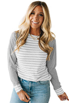 Black Stripe Raglan Patchwork Long Sleeve Tee Long Sleeve Tops 03886b86e01fa63d