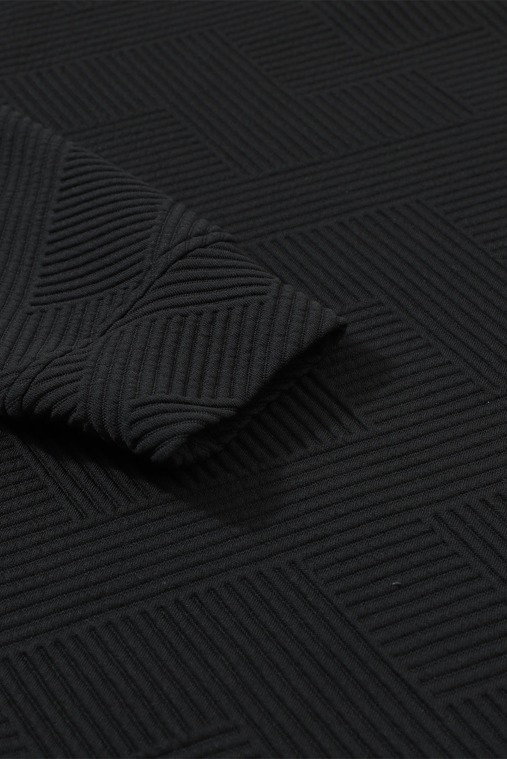 Navy Blue Textured Loose Slouchy Long Sleeve Top and Pants Set Two Piece Pants Sets 044ca2748b6bce69