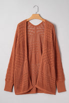 Redwood Burl Mixed Pattern Knitted Open Front Plus Size Cardigan Plus Size Sweaters&Cardigans 04eada0c1dab2cb1