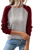 Evergreen Colorblock Raglan Long Sleeve T Shirt Long Sleeve Tops 05698cc518816da8