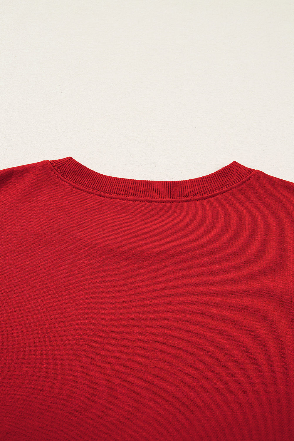 Fiery Red Varsity Striped Detail Plus Size Round Neck Sweatshirt Plus Size Tops 05d244ece56b2027