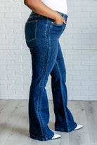 BeautybyShree Mavis High Rise Side Seam Detail Flare Jeans