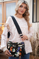 Coffee Leopard Print Double Zipper Crossbody Bag Crossbody Bags 081a159c925b15a3