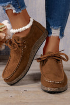 Coffee Lace Up Casual Shoes Sneakers 08d4a188775556ec