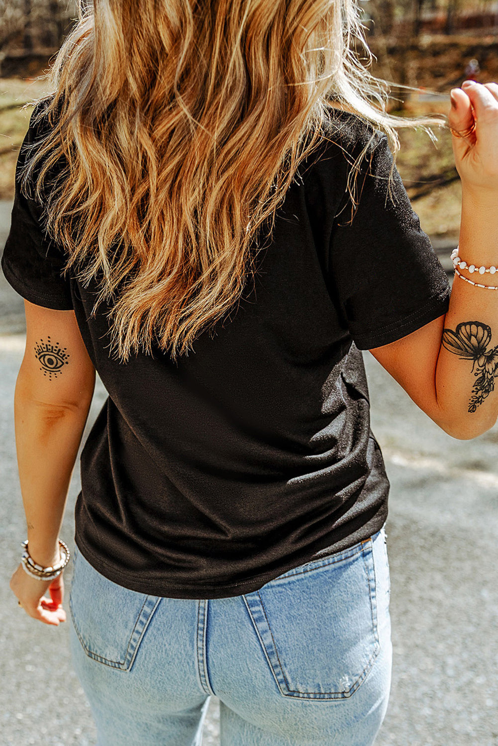 Black Chenille Pumpkin Patch Application Playful Halloween T Shirt Graphic Tees 08f60b721ee72be5