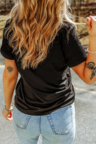 Black Chenille Pumpkin Patch Application Playful Halloween T Shirt Graphic Tees 08f60b721ee72be5