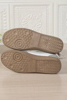 White Faux Leather Lace Up Flat Sneakers Sneakers 09a90637b552a549