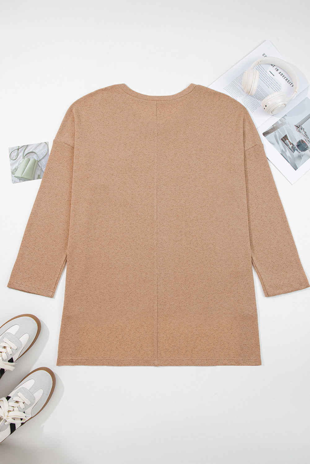 Parchment Plus Size Drop Shoulder Knit Tunic Top Plus Size Tops 0a1df5cdd9c3808e