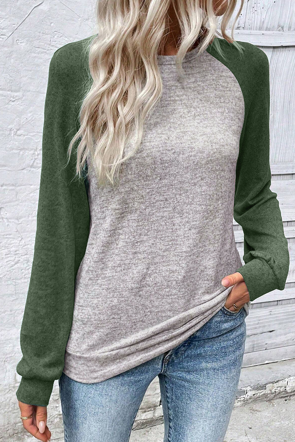 Evergreen Colorblock Raglan Long Sleeve T Shirt Long Sleeve Tops 0a67e26949af7670