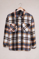 Multicolor Plaid Casual Button Up Flannel Shacket Jackets 0bb2208fd24a8ebe
