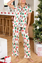 White Christmas Tree Nutcracker Shirt & Pants Pajama Set Loungewear Set 0be14bcdaaf1d397