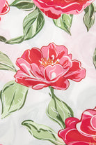 Rose Plus Size Floral Print Frill Neck Short Sleeve Blouse Plus Size Tops 0c087a73454df004