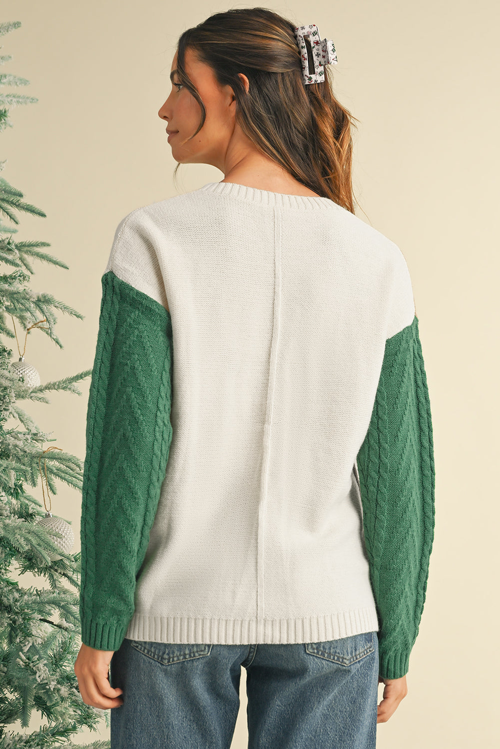 Vineyard Green Colorblock Pocket Drop Shoulder Sweater Sweaters 0d001c68da2ba1e5