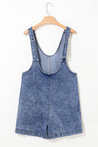 Dusk Blue Sleeveless U Neck Pocket Denim Romper Rompers 0f0a393965b8f45e