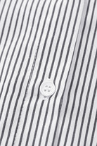 Black Striped Casual Shirred Cuffs Shirt Long Sleeve Tops 0fdbcc66e0f22765