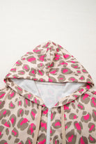 Rose Leopard Print Zip Up Hooded Sweatshirt Sweatshirts & Hoodies 1067b31ad634953b